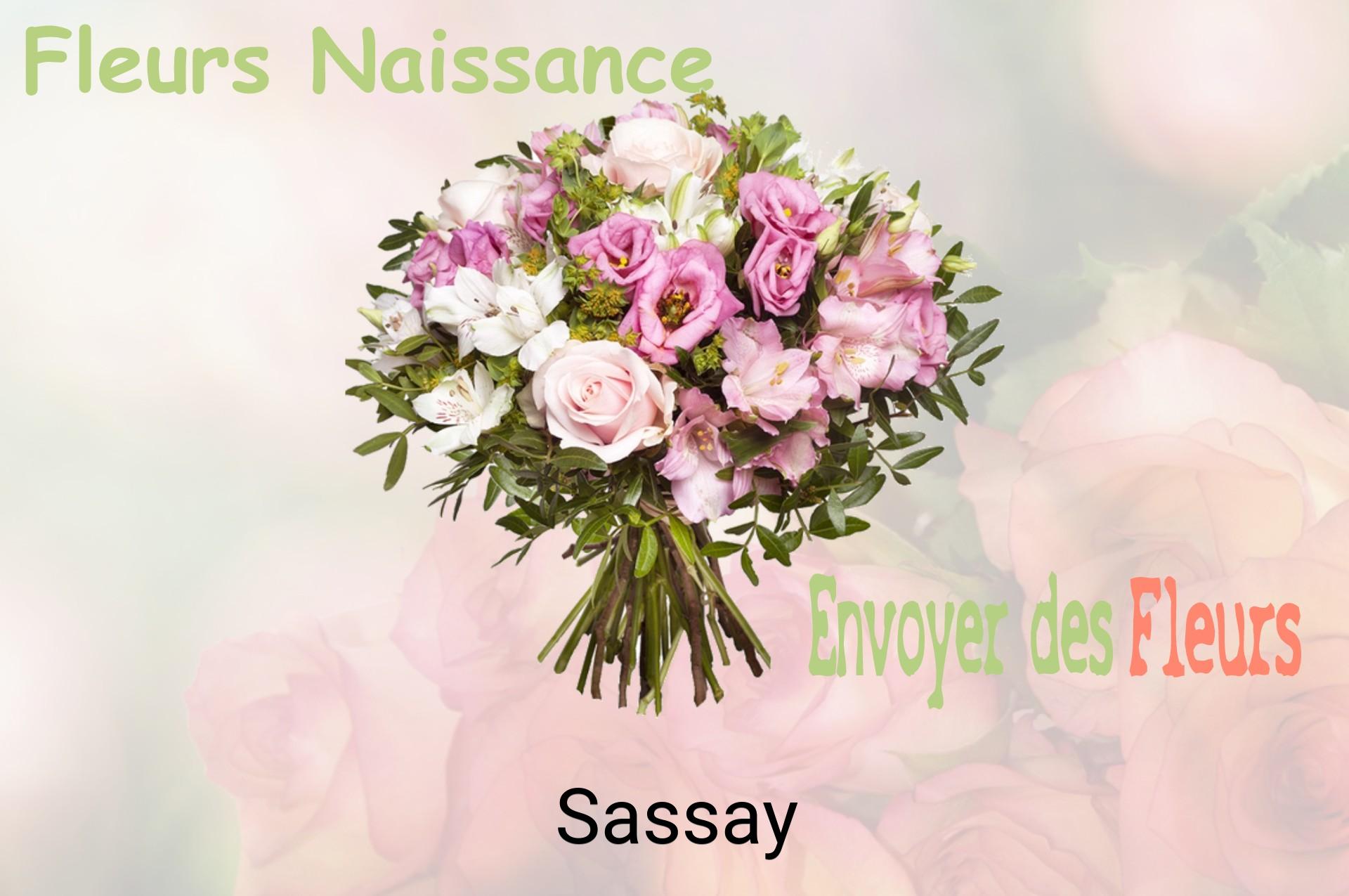 Bouquet de fleurs de naissance livré à Sassay